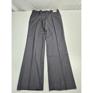Prontomoda Dress Pants Mens 38x36 Gray Super 140s Wool Flat Front Unhemmed NWT